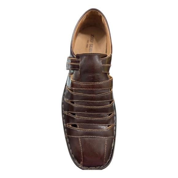 JOSEF SEIBEL | NWOT MEN'S LEATHER SHOES SANDALS |  MARONE | EU 46  US 12 - 12.5 - Picture 12 of 16